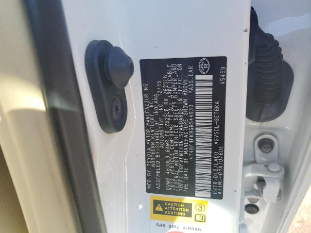 4T4BF1FK9GR544930 - 2016 TOYOTA CAMRY LE 白色 照片 13