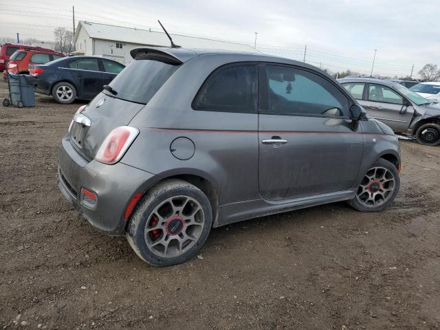 3C3CFFBR1CT384196 - 2012 FIAT 500 SPORT GRAY photo 3