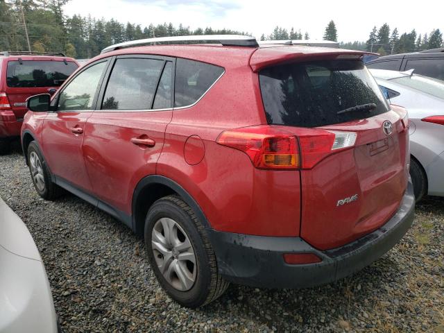 JTMBFREVXFJ040928 - 2015 TOYOTA RAV4 LE RED photo 2