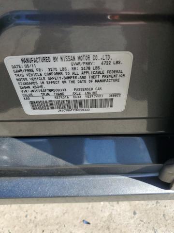 JN1CV6AP7BM508333 - 2011 INFINITI G37 BASE GRAY photo 13