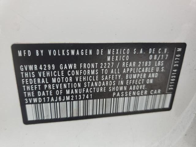 3VWD17AJ6JM213741 - 2018 VOLKSWAGEN JETTA SPORT Ağ foto 12