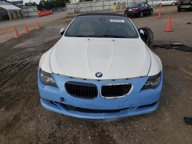 WBAEB53529C224366 - 2009 BMW 650 I WHITE photo 5