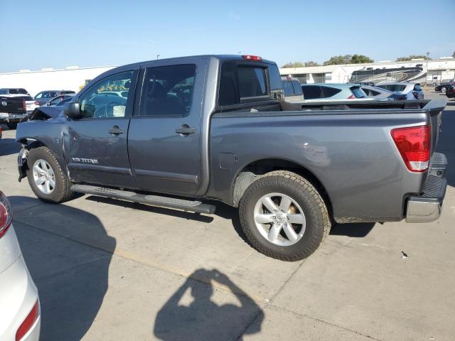 1N6AA0ED5EN515046 - 2014 NISSAN TITAN S GRAY photo 2