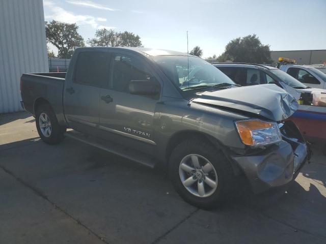 1N6AA0ED5EN515046 - 2014 NISSAN TITAN S GRAY photo 4