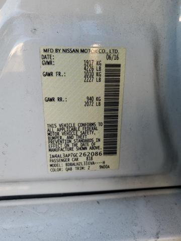 1N4AL3AP7GC262086 - 2016 NISSAN ALTIMA 2.5 WHITE photo 12