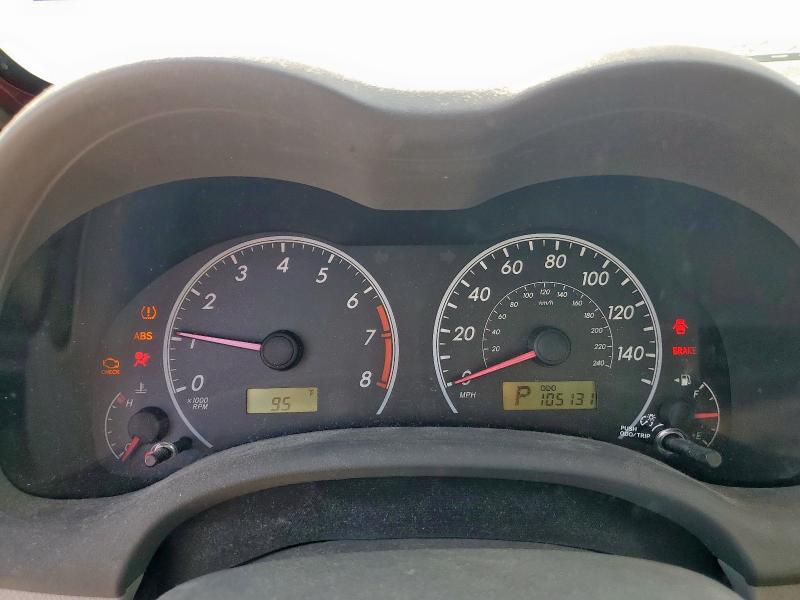 1NXBU4EE0AZ327660 - 2010 TOYOTA COROLLA BASE Czerwony zdjęcie 9