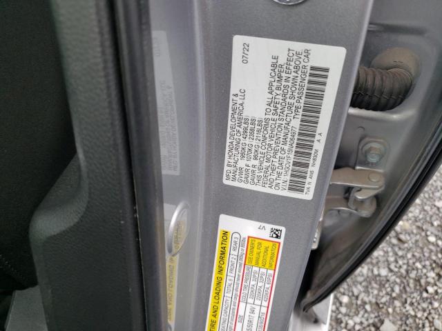 1HGCV1F15NA064977 - 2022 HONDA ACCORD LX SILVER photo 12