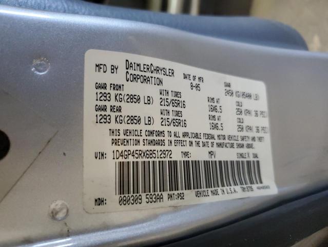 1D4GP45RX6B512972 - 2006 DODGE CARAVAN SXT 灰色 照片 14