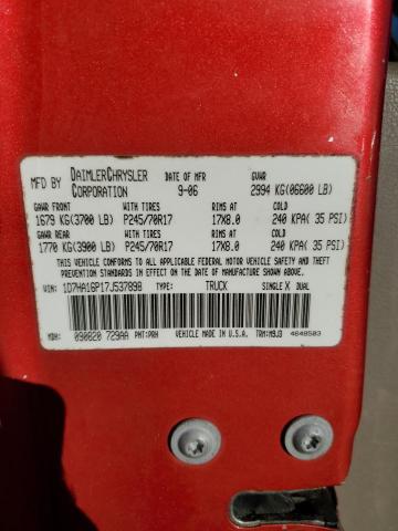 1D7HA16P17J537898 - 2007 DODGE RAM 1500 ST RED photo 12