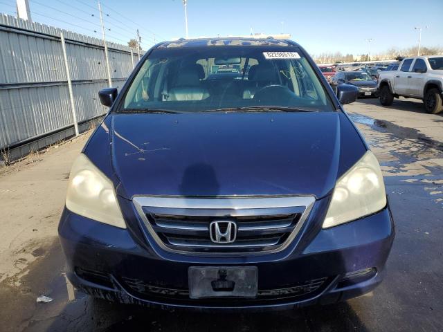 5FNRL386X7B036217 - 2007 HONDA ODYSSEY EXL BLUE photo 5