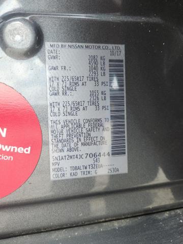 5N1AT2MT4JC706444 - 2018 NISSAN ROGUE S Gris foto 13