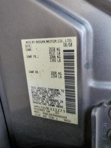 1N4CL21E29C111273 - 2009 NISSAN ALTIMA HYBRID GRAY photo 12