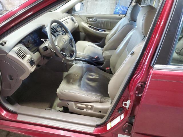 1HGCG16501A049696 - 2001 HONDA ACCORD EX BURGUNDY photo 7