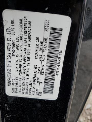 JN1CV6FE8AM351854 - 2010 INFINITI G37 BASE BLACK photo 13