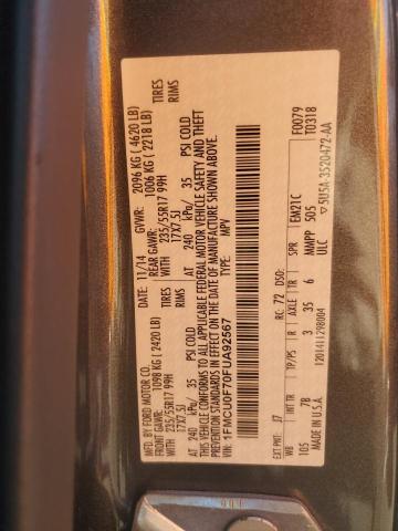 1FMCU0F70FUA92567 - 2015 FORD ESCAPE S CHARCOAL photo 12