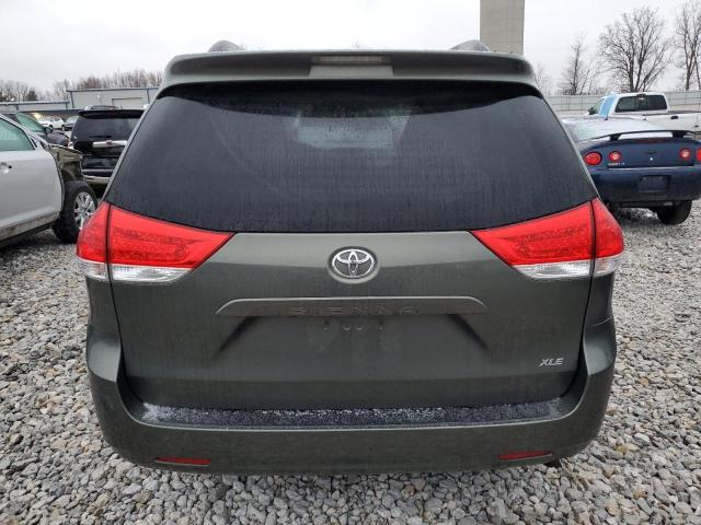 5TDYK3DC4BS134920 - 2011 TOYOTA SIENNA XLE GRAY photo 6