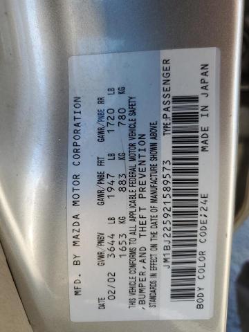 JM1BJ225921589573 - 2002 MAZDA PROTEGE DX Qəhvəyi foto 12