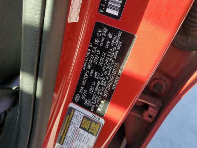 3KPF24AD1KE130778 - 2019 KIA FORTE FE RED photo 13