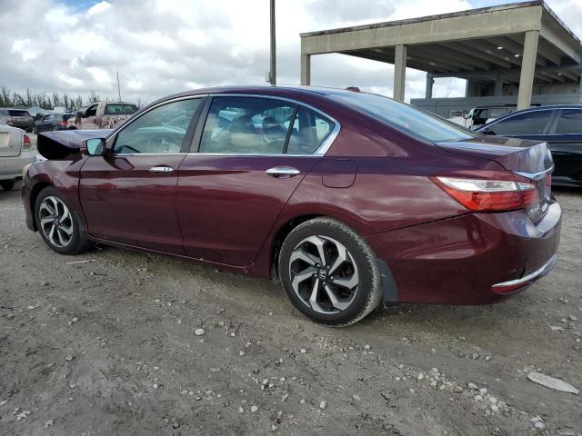 1HGCR2F80HA027105 - 2017 HONDA ACCORD EXL ბურგუნდია ფოტო 2