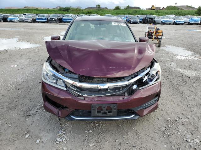 1HGCR2F80HA027105 - 2017 HONDA ACCORD EXL ბურგუნდია ფოტო 5
