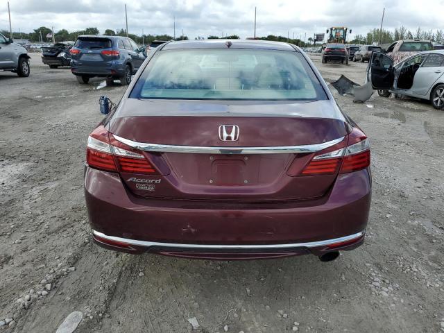 1HGCR2F80HA027105 - 2017 HONDA ACCORD EXL ბურგუნდია ფოტო 6