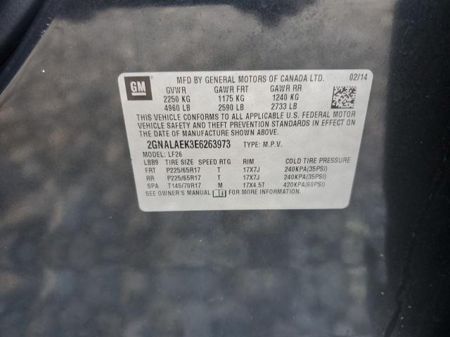 2GNALAEK3E6263973 - 2014 CHEVROLET EQUINOX LS BLACK photo 14