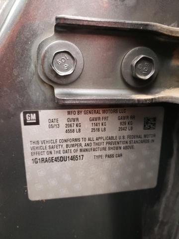 1G1RA6E45DU146517 - 2013 CHEVROLET VOLT GRAY photo 12