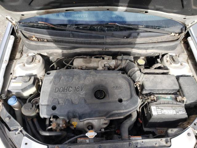 KNADE123476269638 - 2007 KIA RIO BASE SILVER photo 11