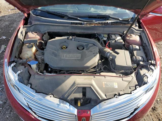 3LN6L2G96ER833497 - 2014 LINCOLN MKZ RED photo 11