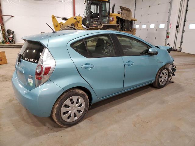 JTDKDTB3XE1074274 - 2014 TOYOTA PRIUS C BLUE photo 3