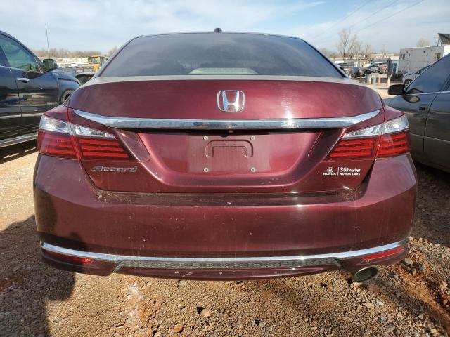 1HGCR2F84HA143651 - 2017 HONDA ACCORD EXL MAROON photo 6