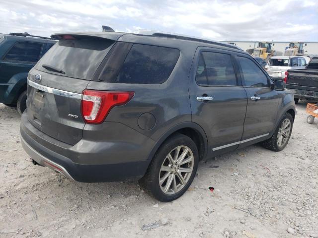 1FM5K8F85HGC93369 - 2017 FORD EXPLORER LIMITED CHARCOAL photo 3