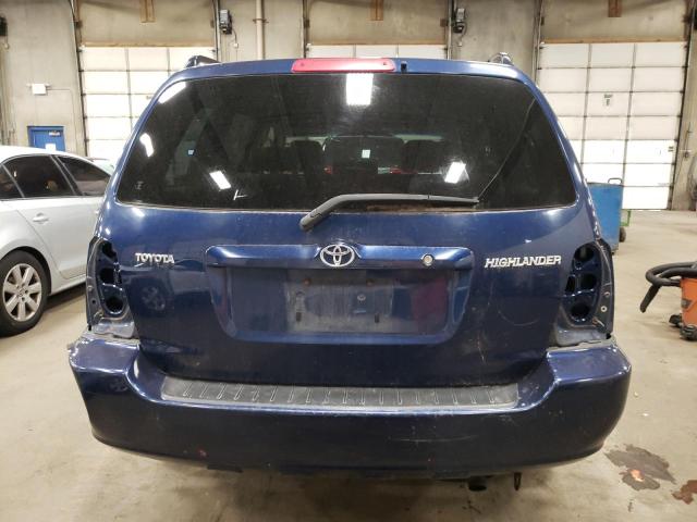 JTEGD21A620035954 - 2002 TOYOTA HIGHLANDER BLUE photo 6