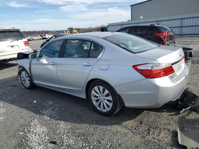 1HGCR2F8XDA020267 - 2013 HONDA ACCORD EXL SILVER photo 2