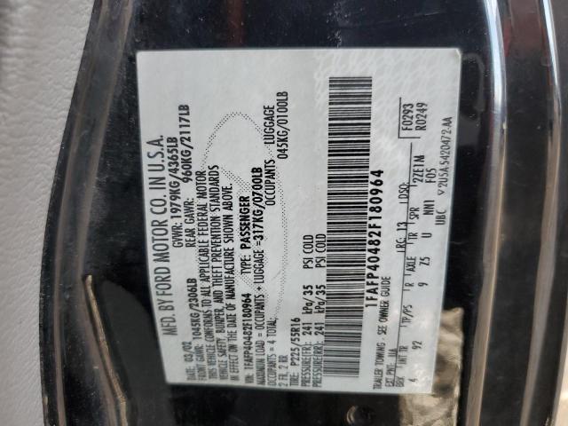 1FAFP40482F180964 - 2002 FORD MUSTANG BLACK photo 12