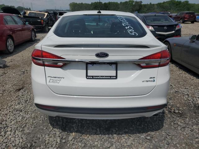 3FA6P0LU1HR233343 - 2017 FORD FUSION SE HYBRID WHITE photo 6