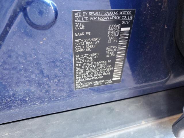 KNMAT2MT2HP600422 - 2017 NISSAN ROGUE S BLUE photo 13