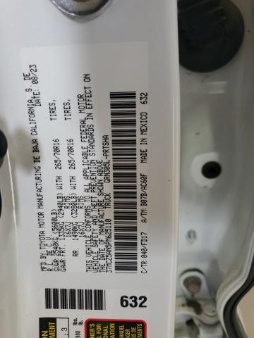 3TMCZ5AN5PM625110 - 2023 TOYOTA TACOMA DOUBLE CAB WHITE photo 12