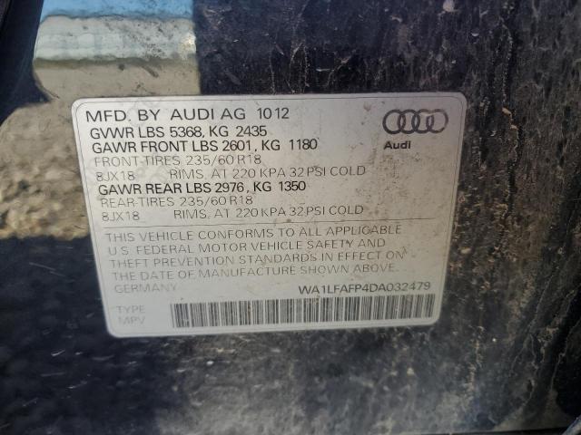 WA1LFAFP4DA032479 - 2013 AUDI Q5 PREMIUM PLUS BLACK photo 13