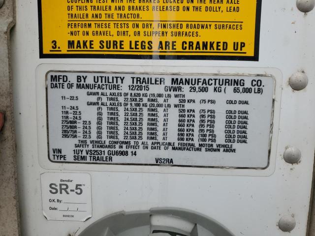 1UYVS2531GU690814 - 2016 UTILITY TRAILER Ağ foto 10