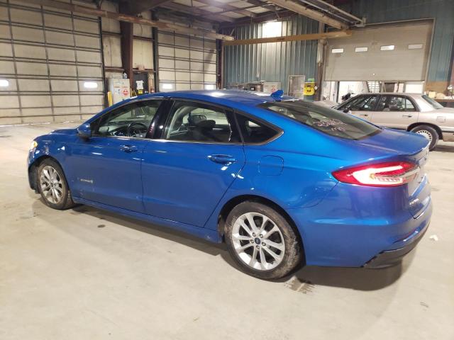 3FA6P0LU7KR274888 - 2019 FORD FUSION SE BLUE photo 2