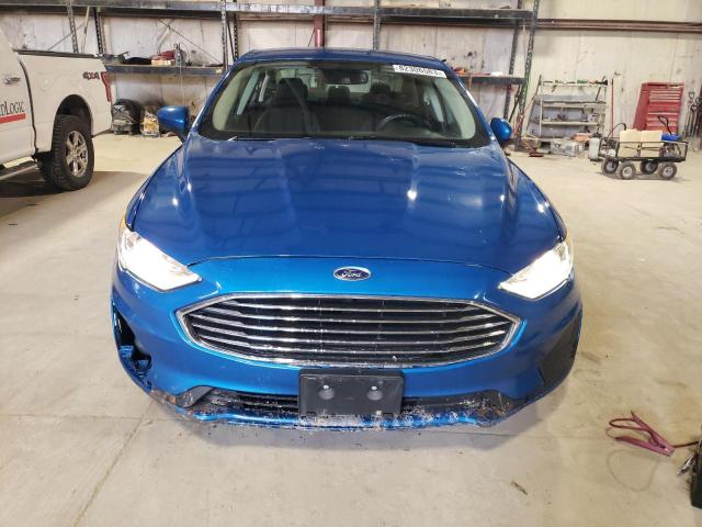 3FA6P0LU7KR274888 - 2019 FORD FUSION SE BLUE photo 5