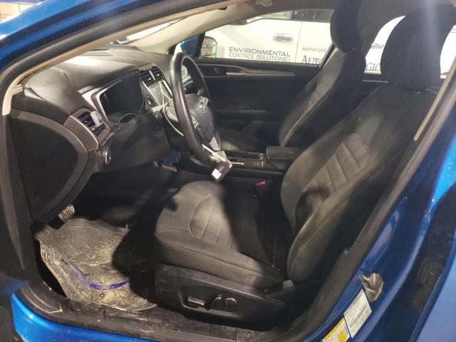 3FA6P0LU7KR274888 - 2019 FORD FUSION SE BLUE photo 7