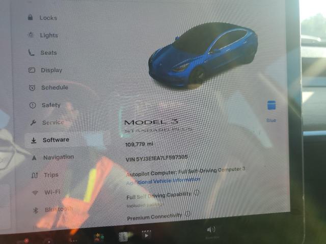 5YJ3E1EA7LF597305 - 2020 TESLA MODEL 3 BLUE photo 9