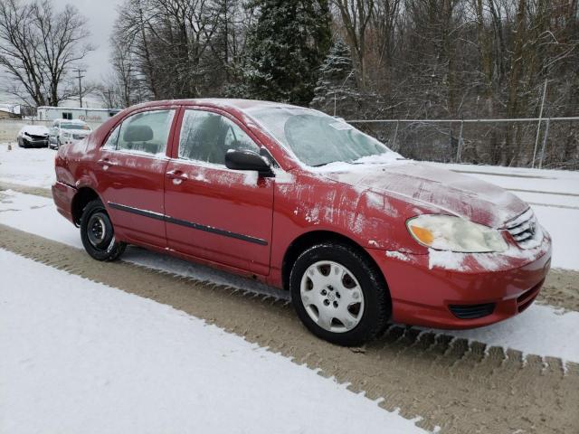 1NXBR32E33Z011642 - 2003 TOYOTA COROLLA CE RED photo 4