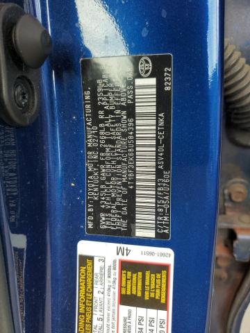 4T1BF3EK6BU584396 - 2011 TOYOTA CAMRY BASE 蓝色 照片 12