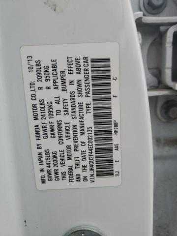 JH4CU2F44EC002135 - 2014 ACURA TSX WHITE photo 12