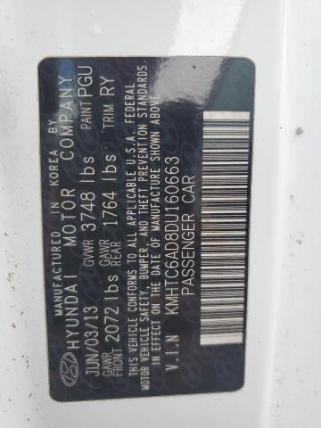 KMHTC6AD8DU160663 - 2013 HYUNDAI VELOSTER 白色 照片 13