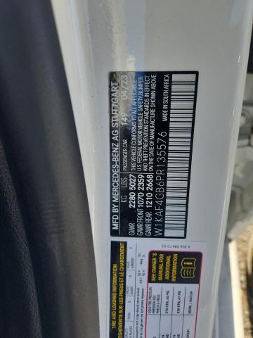 W1KAF4GB6PR135576 - 2023 MERCEDES-BENZ C 300 WHITE photo 12