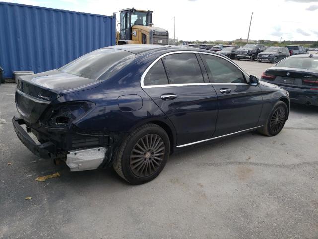 55SWF4KB7FU011889 - 2015 MERCEDES-BENZ C 300 4MATIC BLUE photo 3